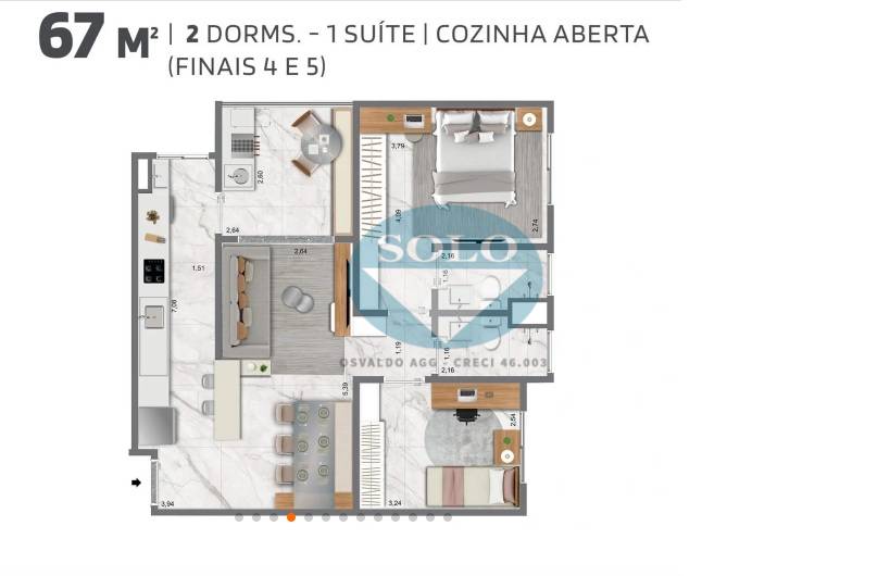 Apartamento, 2 quartos, 67 m² - Foto 15