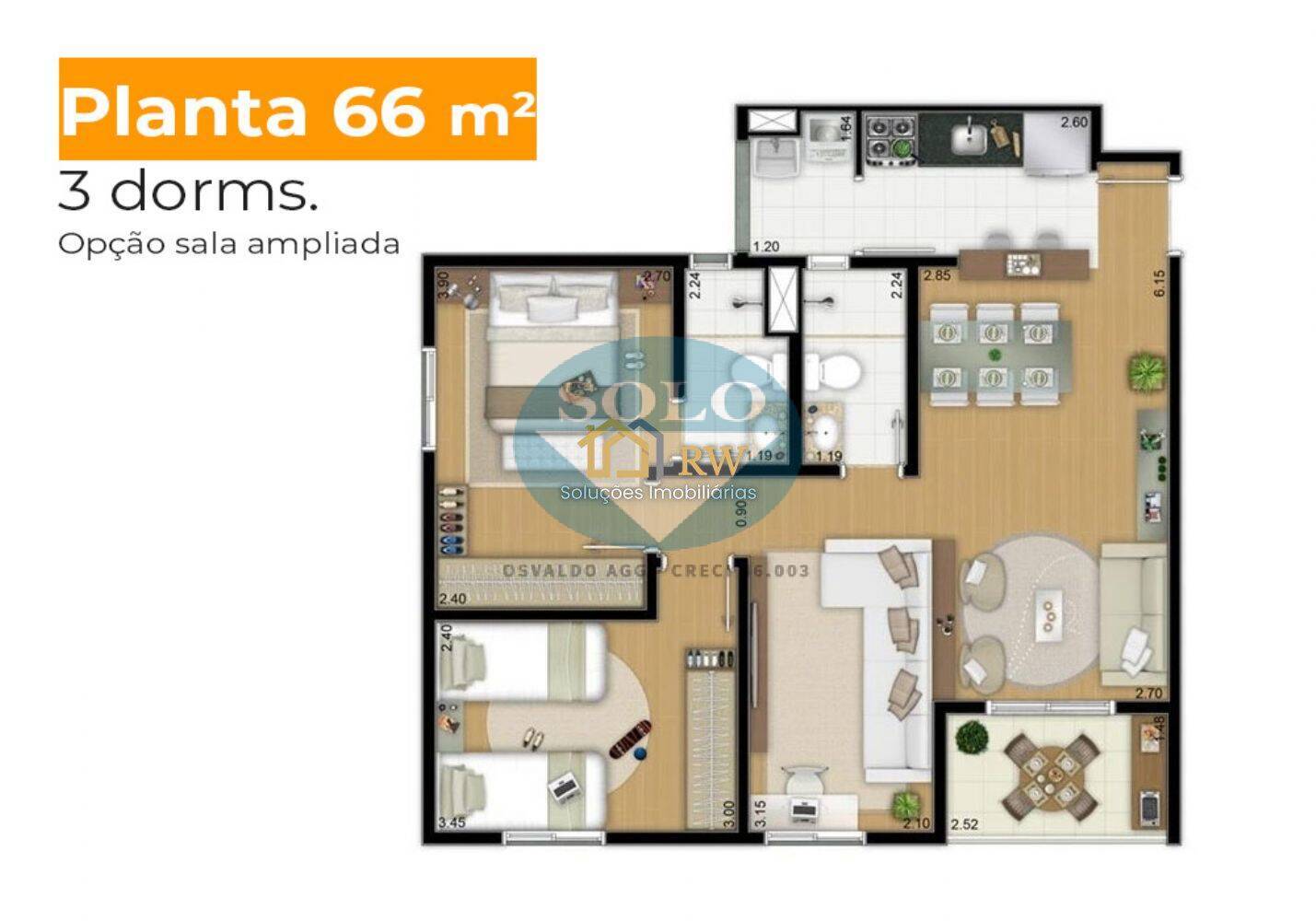 Apartamento, 3 quartos, 66 m² - Foto 29